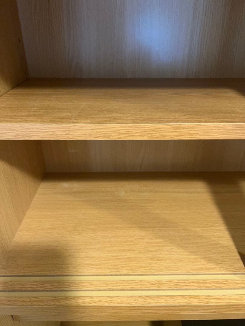 【無印良品】木製カップボード(ワゴン付)幅88cm オーク材　食器棚