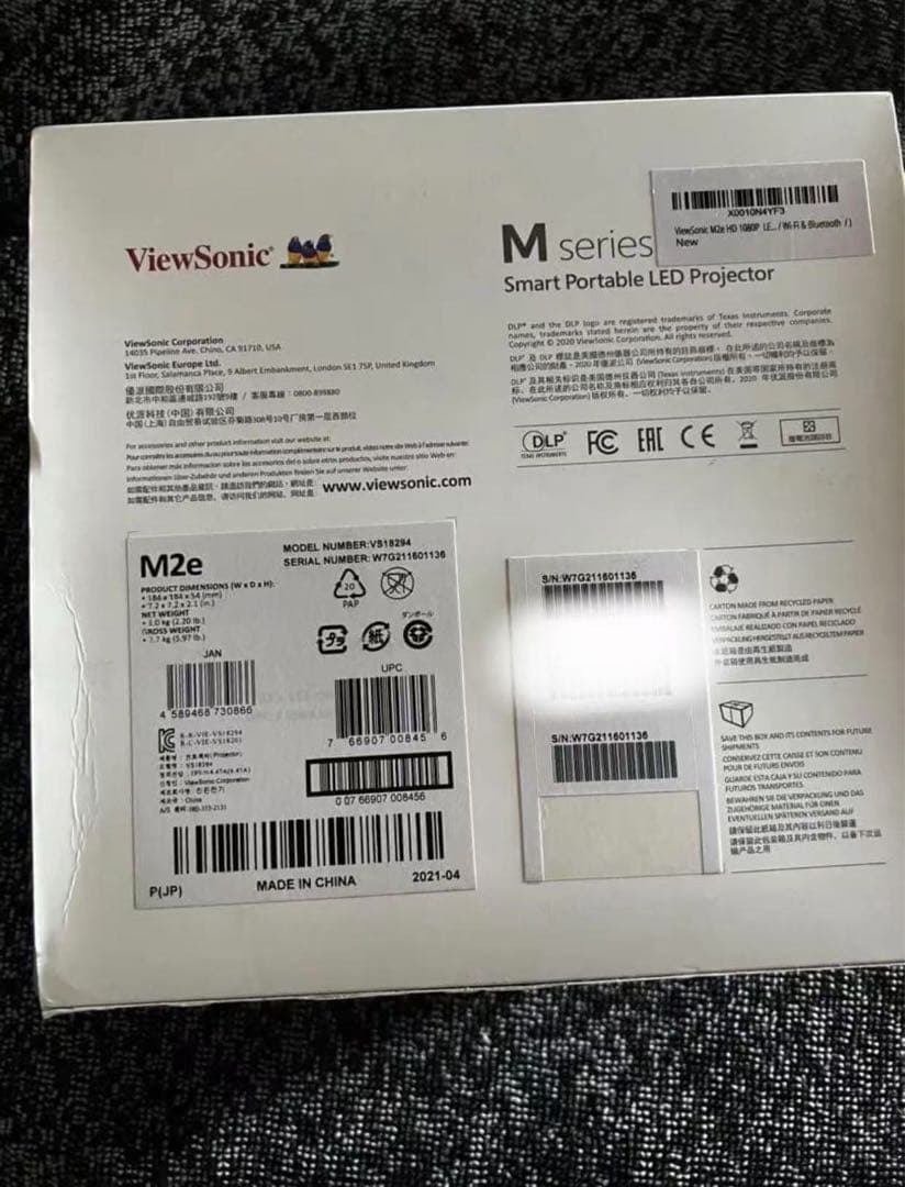 VIEWSONIC M2E LED ホームプロジェクター