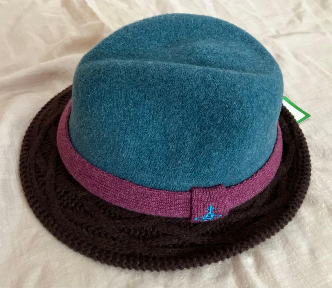 ☆新年セール☆未使用タグ付　ヴィヴィアンウエストウッド中折れ帽　オーブ刺繍