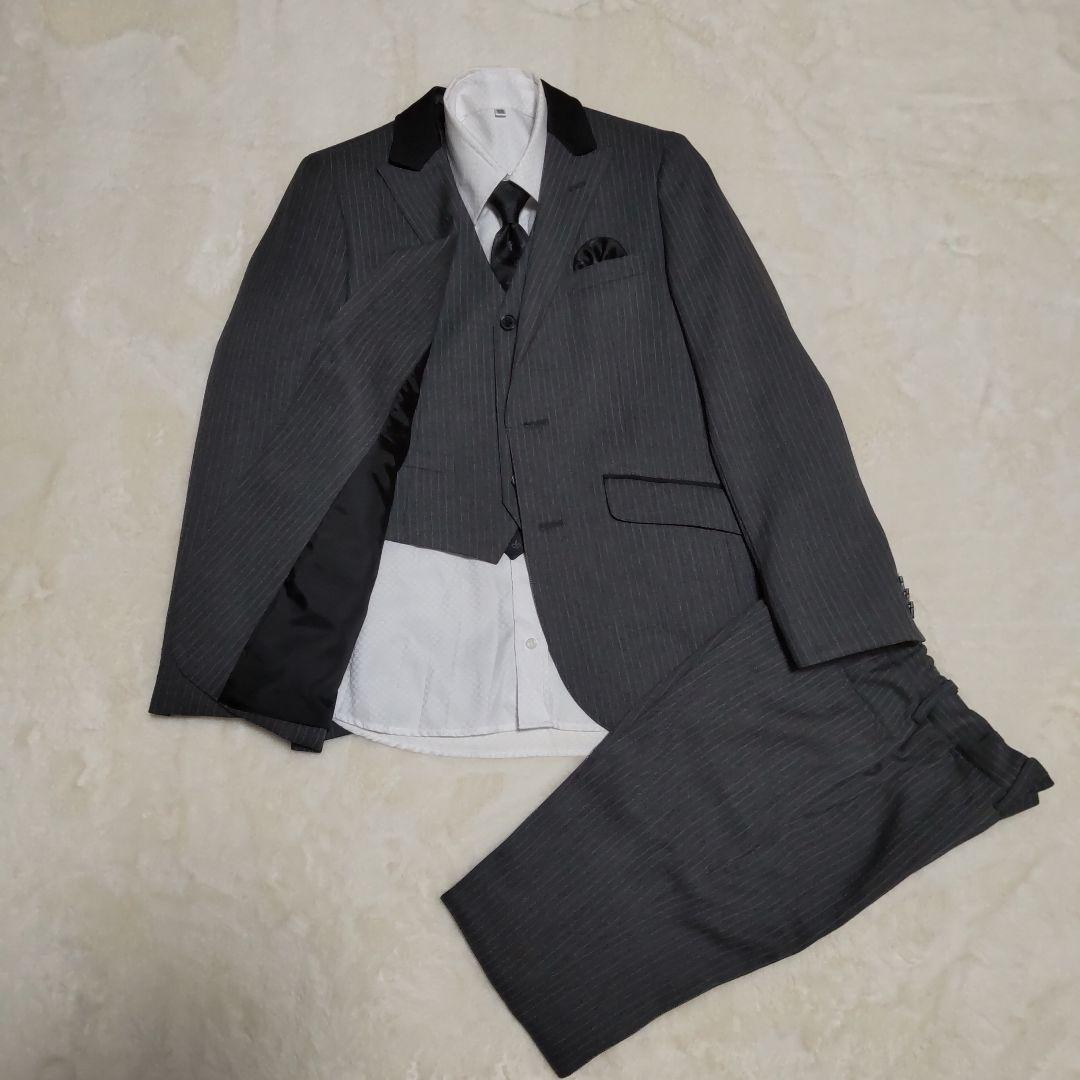 ワンダーファクトリー 6点セット 男の子 入学 卒園式 黒 150A