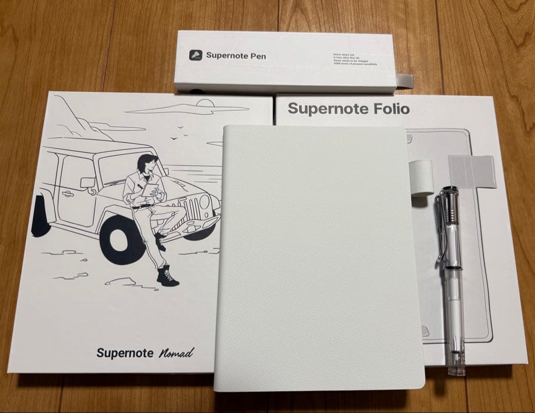 【美品・箱付】Supernote A6 X2 NOMAD ホワイト 3点セット