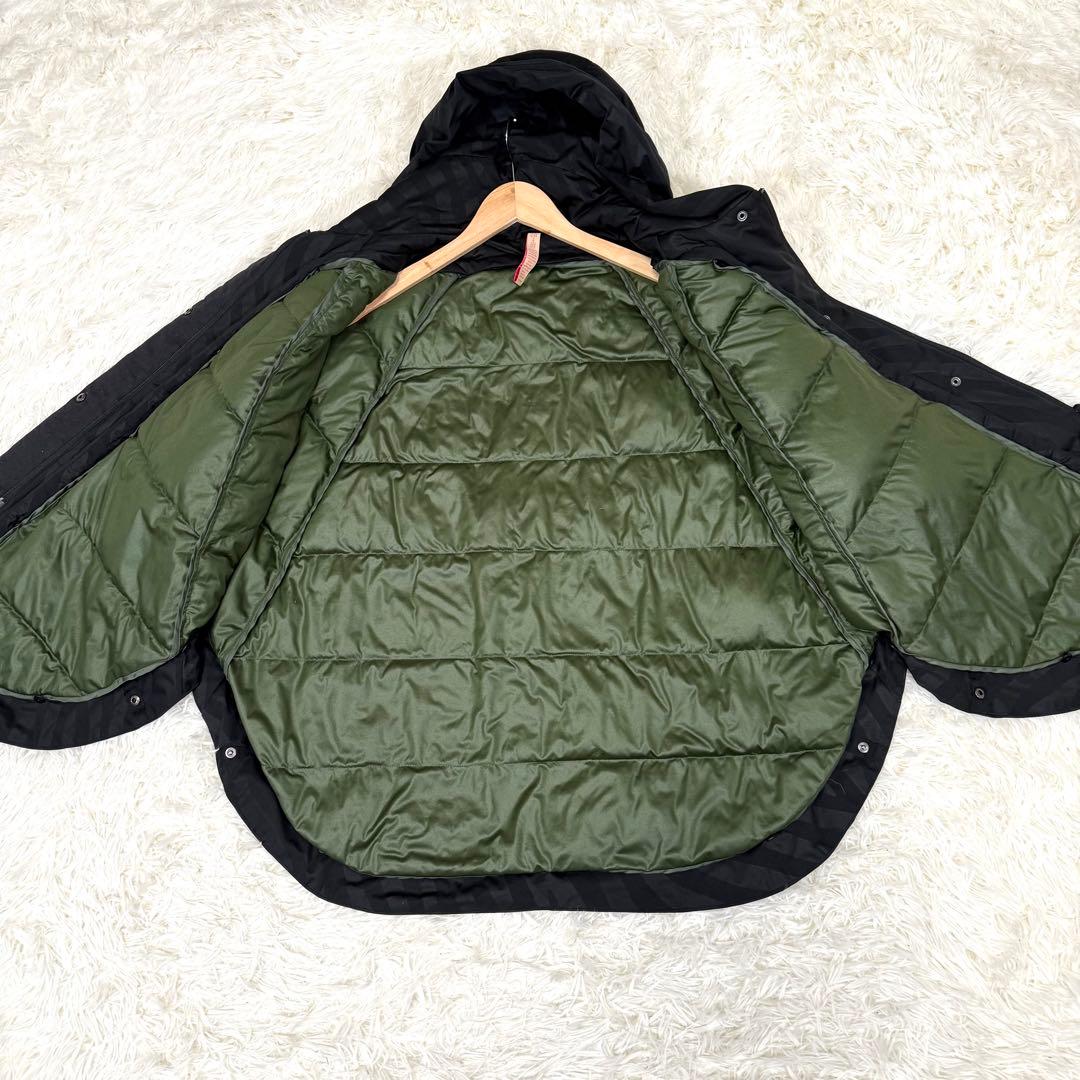 粧U YOSOOU ダウンライナー付きポンチョ ケープコート フード 黒 2