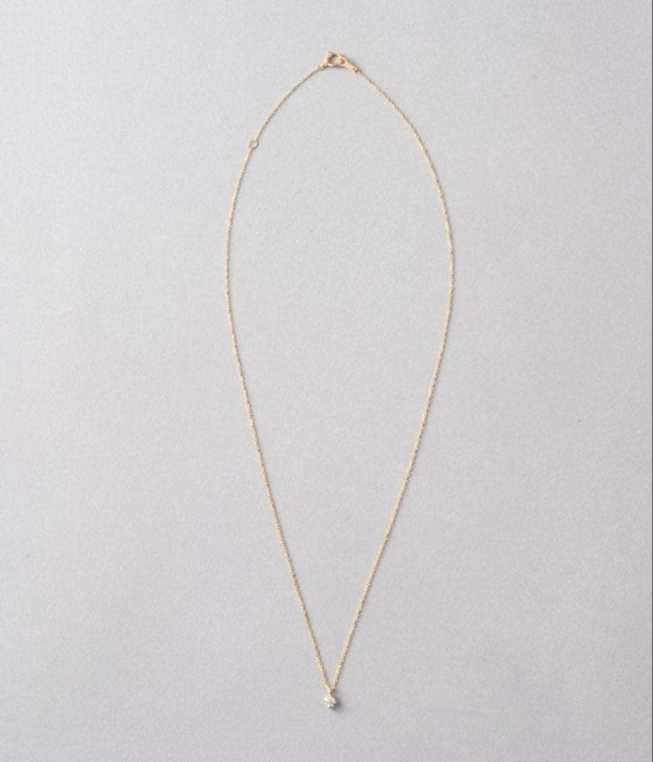 ete ブライトK18Yネックレス0.1ct 40cm 現物写真 証明書あり