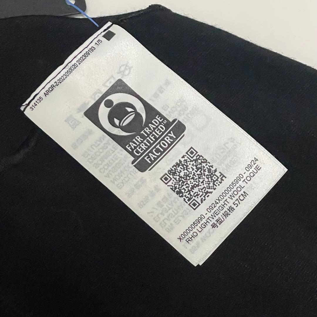 未使用タグ付き　アークテリクス　ロー ライトウェイト ウール トーク　ブラック