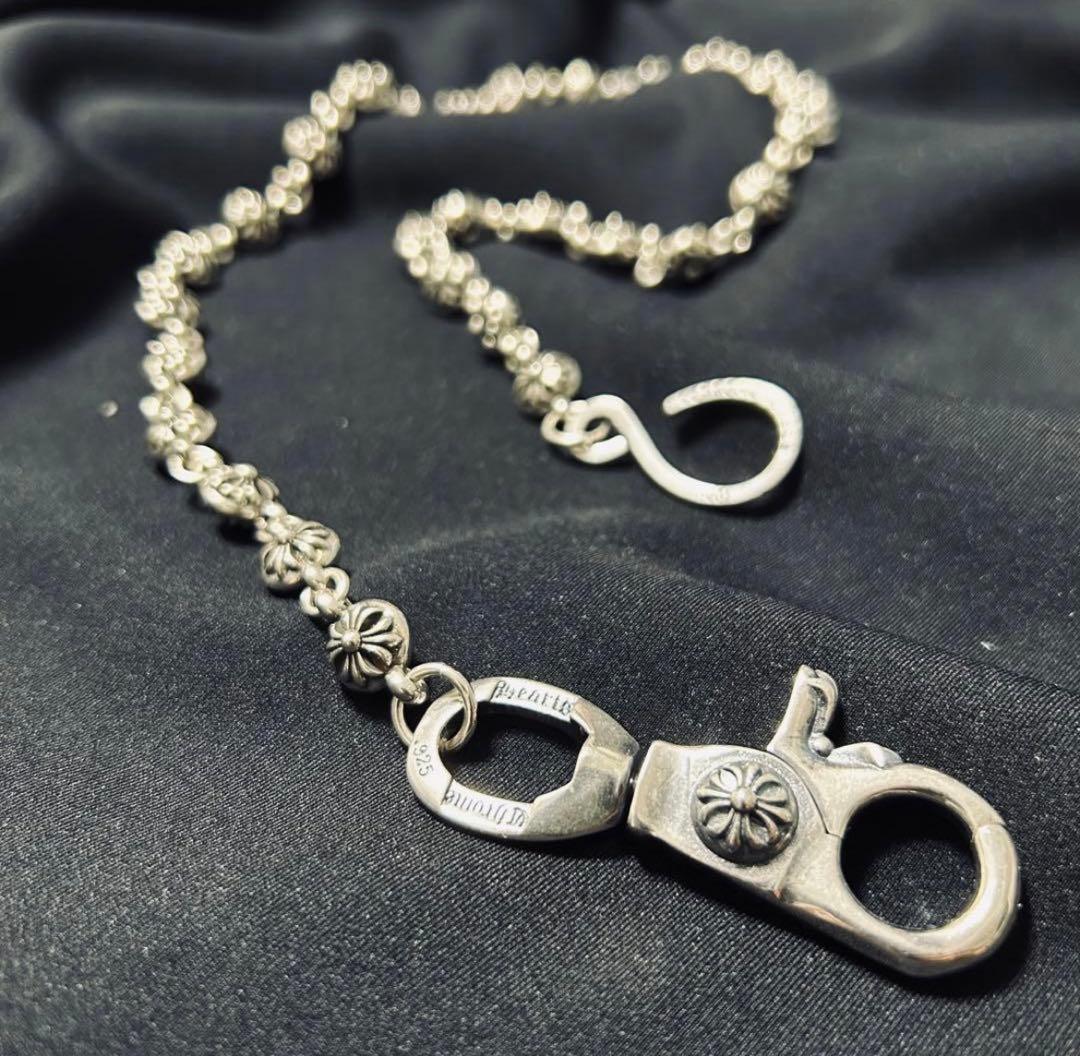 最終！！【silver925】タイニー クロスボール ウォレットチェーン