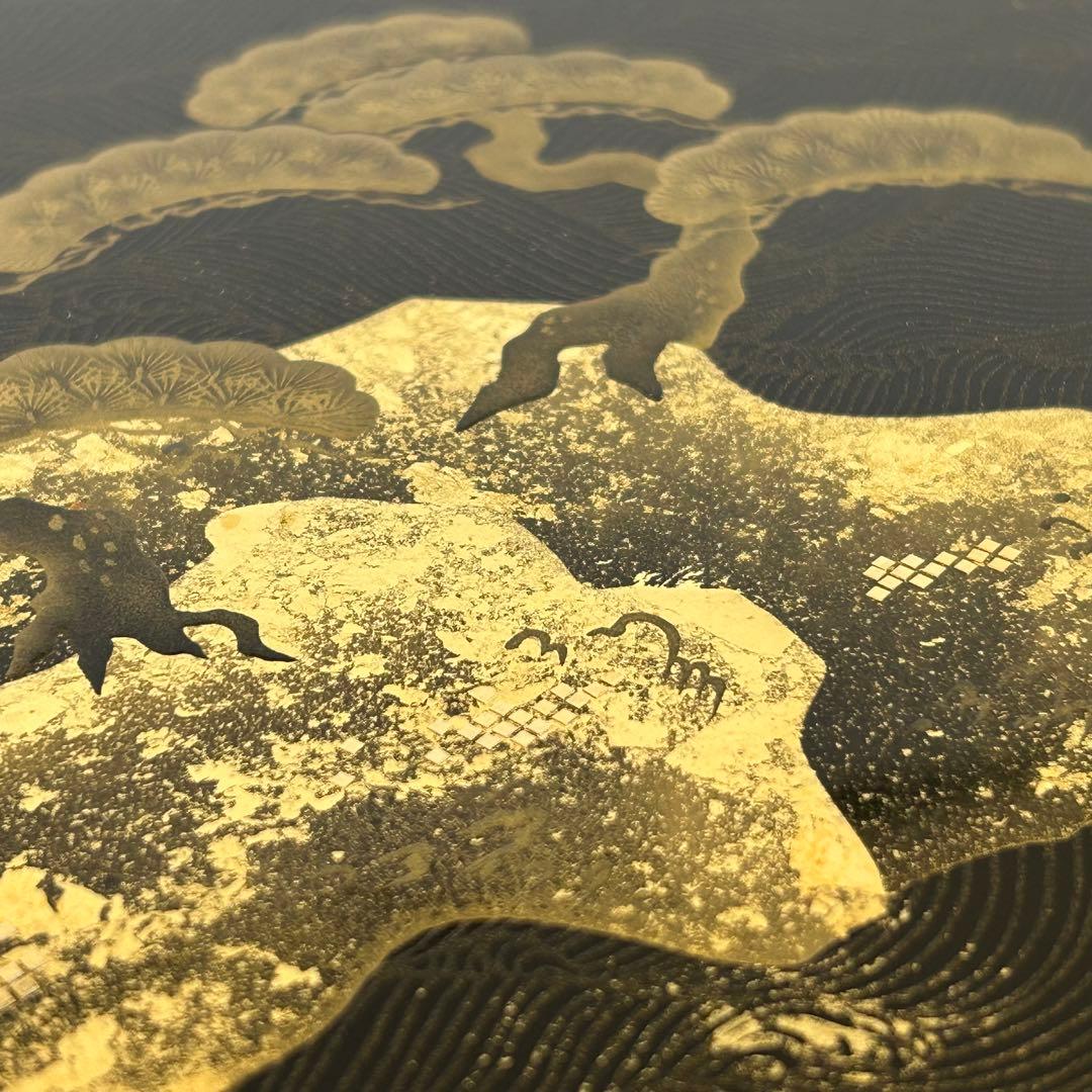 【美品】アートパネル　漆器　金蒔絵　掛け軸　小さな掛け軸　パネル　漆アート　松島