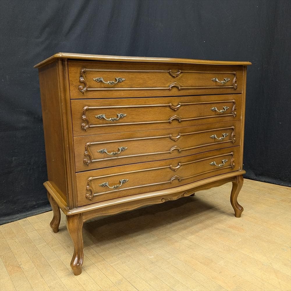 イタリア　ハンドメイド　猫脚　リビングチェスト　ローチェスト　ドロワー　チェスト