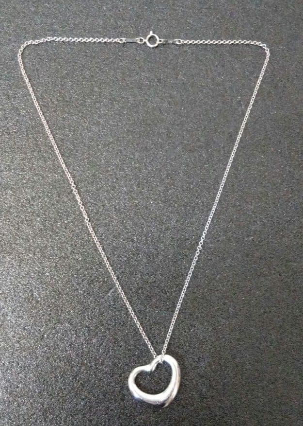 TIFFANY エルサペレッティ ネックレス オープンハート シルバー925