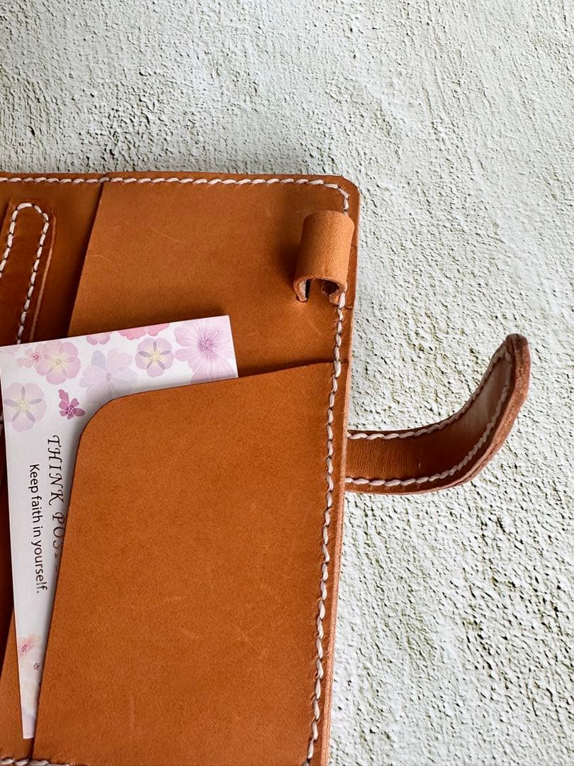 ミニ6サイズシステム手帳ハンドメイド手縫いシール手帳にも❤️