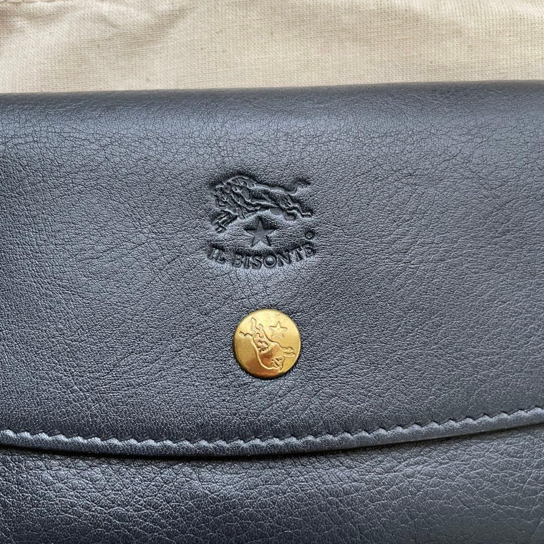 IL BISONTE イルビゾンテ 長財布 レザー 牛革 イタリア製 ネイビー