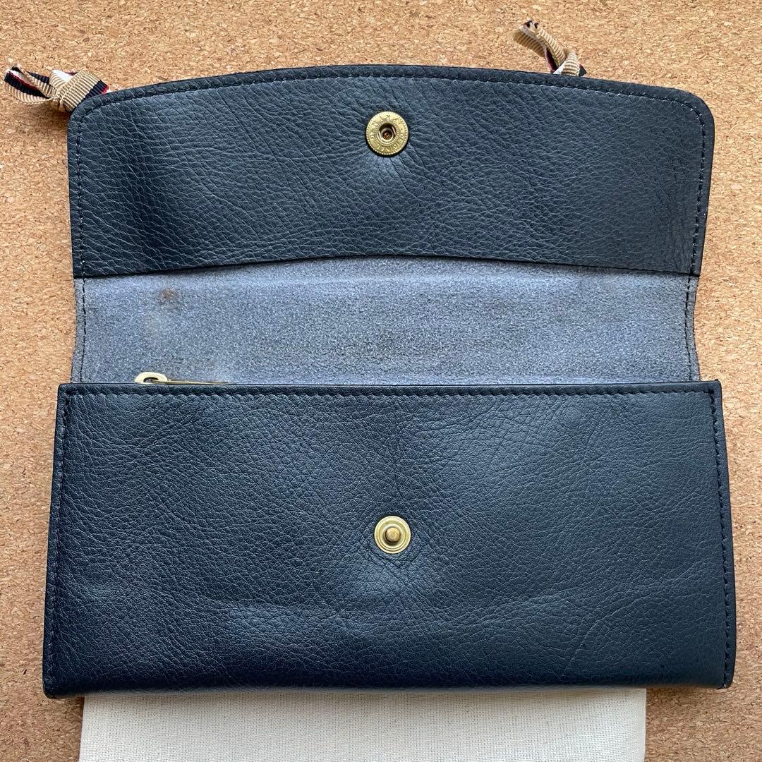 IL BISONTE イルビゾンテ 長財布 レザー 牛革 イタリア製 ネイビー