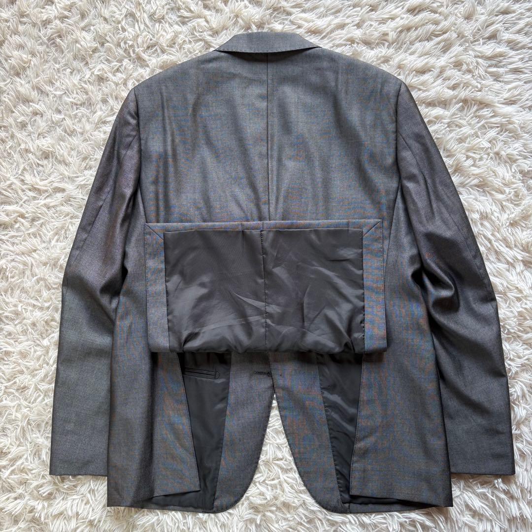 美品 ONLY スリーピーススーツ シルク混 シャイニー光沢グレー 170AB