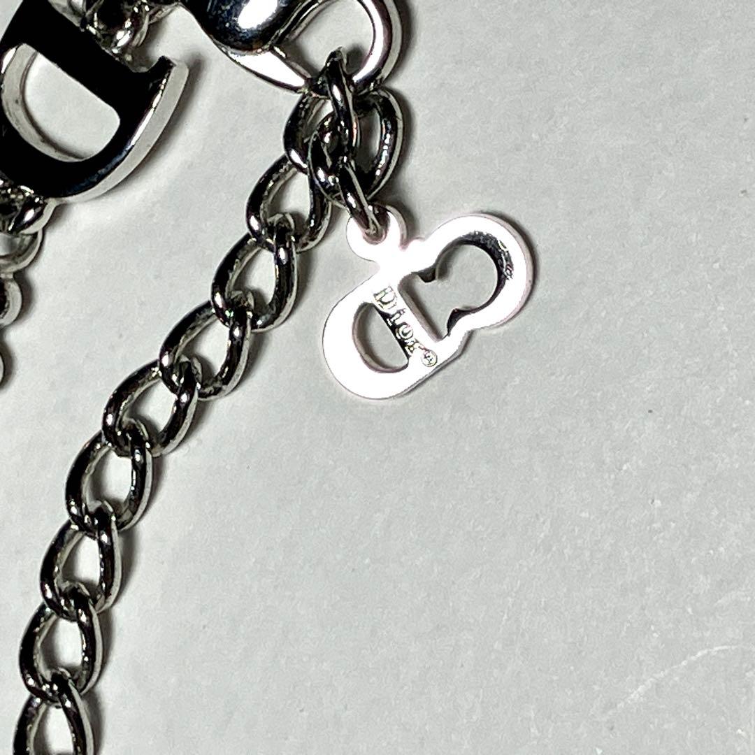 美品✨ クリスチャンディオール CDロゴ パール ネックレス シルバー