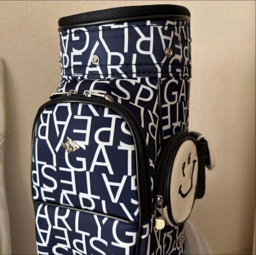 PEARLY GATES ネイビーキャディバッグ　パーリゲイツ　キャスター付き