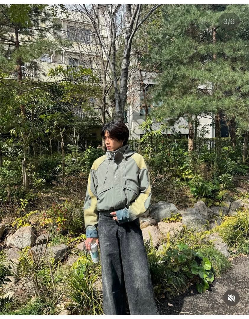 Acne Studios フード付きナイロンジャケット ボンバージャケット