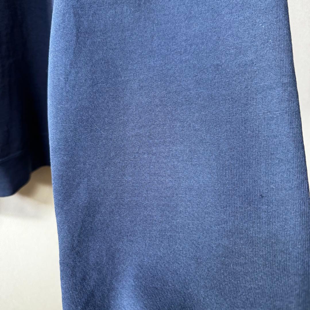 軍*手様 希少 90s USA製 RUSSELL PLAIN 無地 前V ネイビ