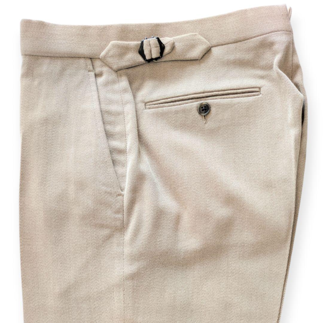 RALPH LAUREN PURPLE LABEL ベージュウールスラックス