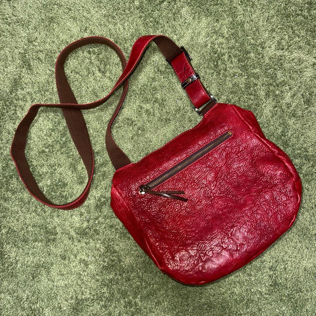 BROOM ブルーム がま口 ショルダーバッグ 大玉 革