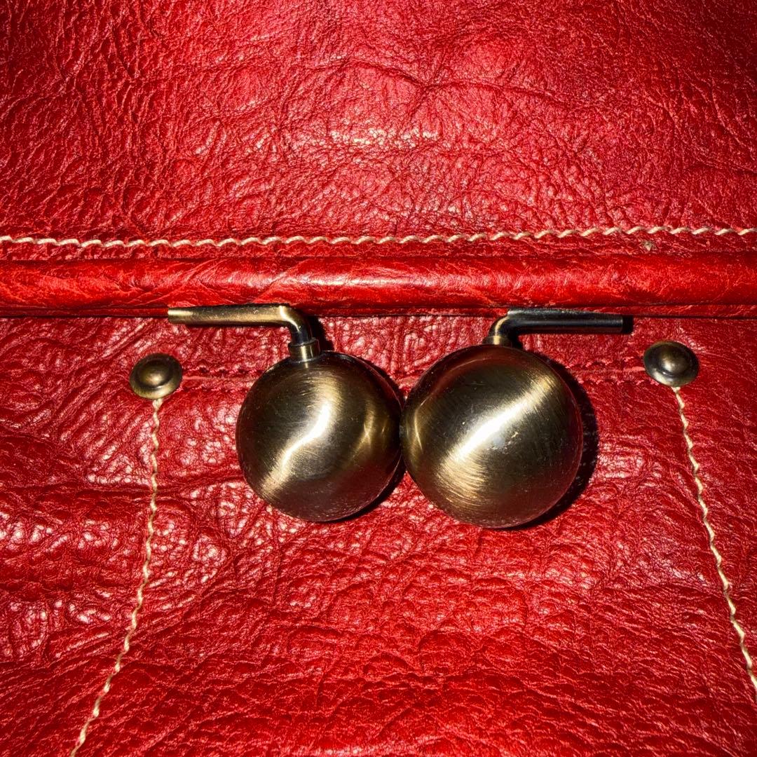 BROOM ブルーム がま口 ショルダーバッグ 大玉 革