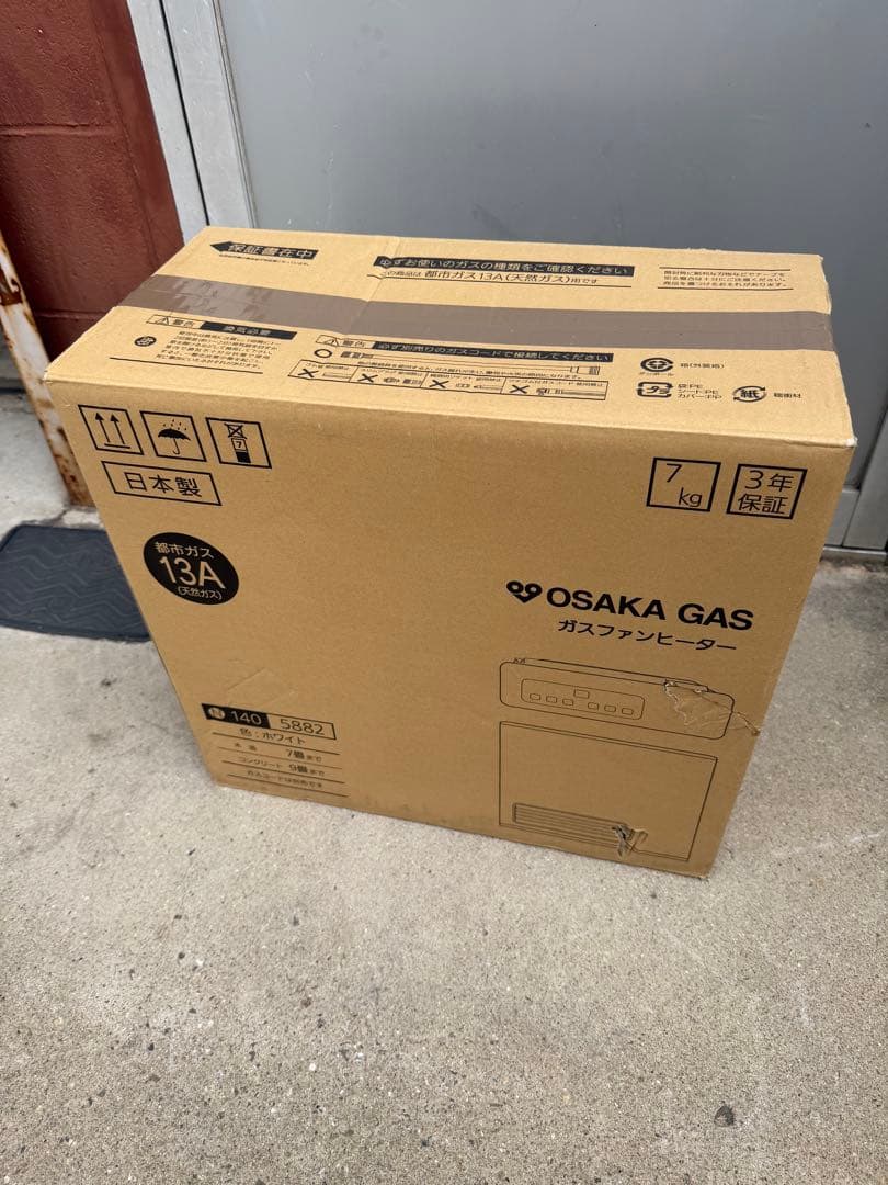 新品◆大阪ガス ガスファンヒーター N140-5882都市 7畳〜9畳