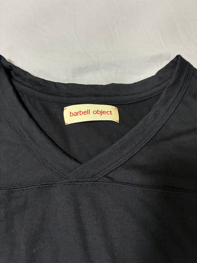 barbell object 黒 Vネック ノースリーブ ベスト
