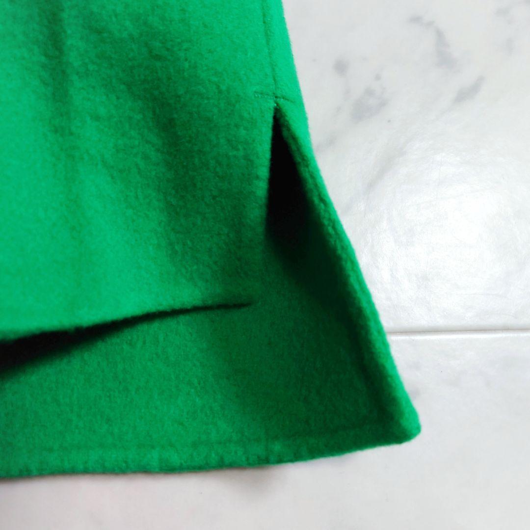 極美品♪シティショップ 22AW ショートビーバー ウールコート グリーン