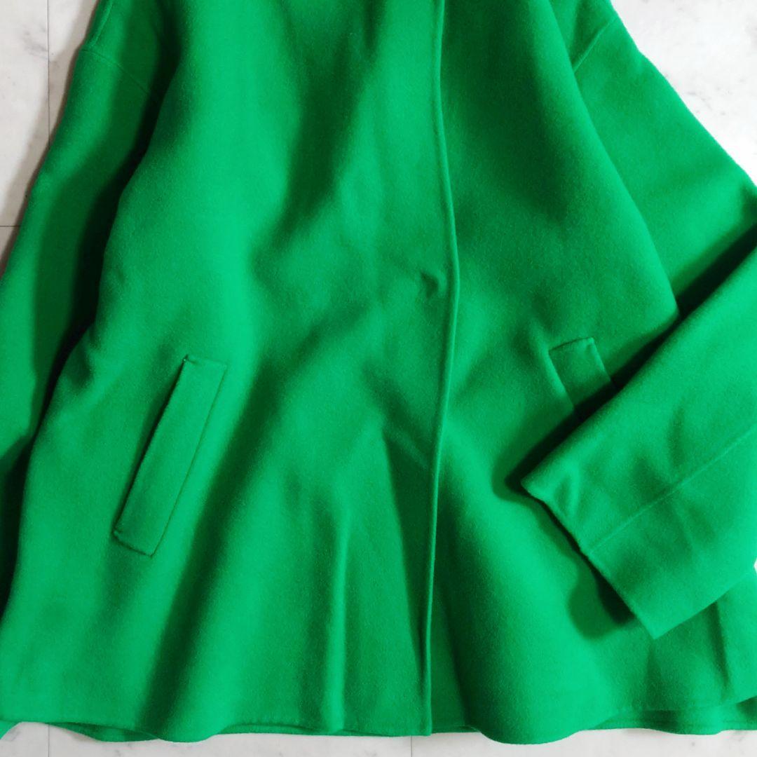 極美品♪シティショップ 22AW ショートビーバー ウールコート グリーン