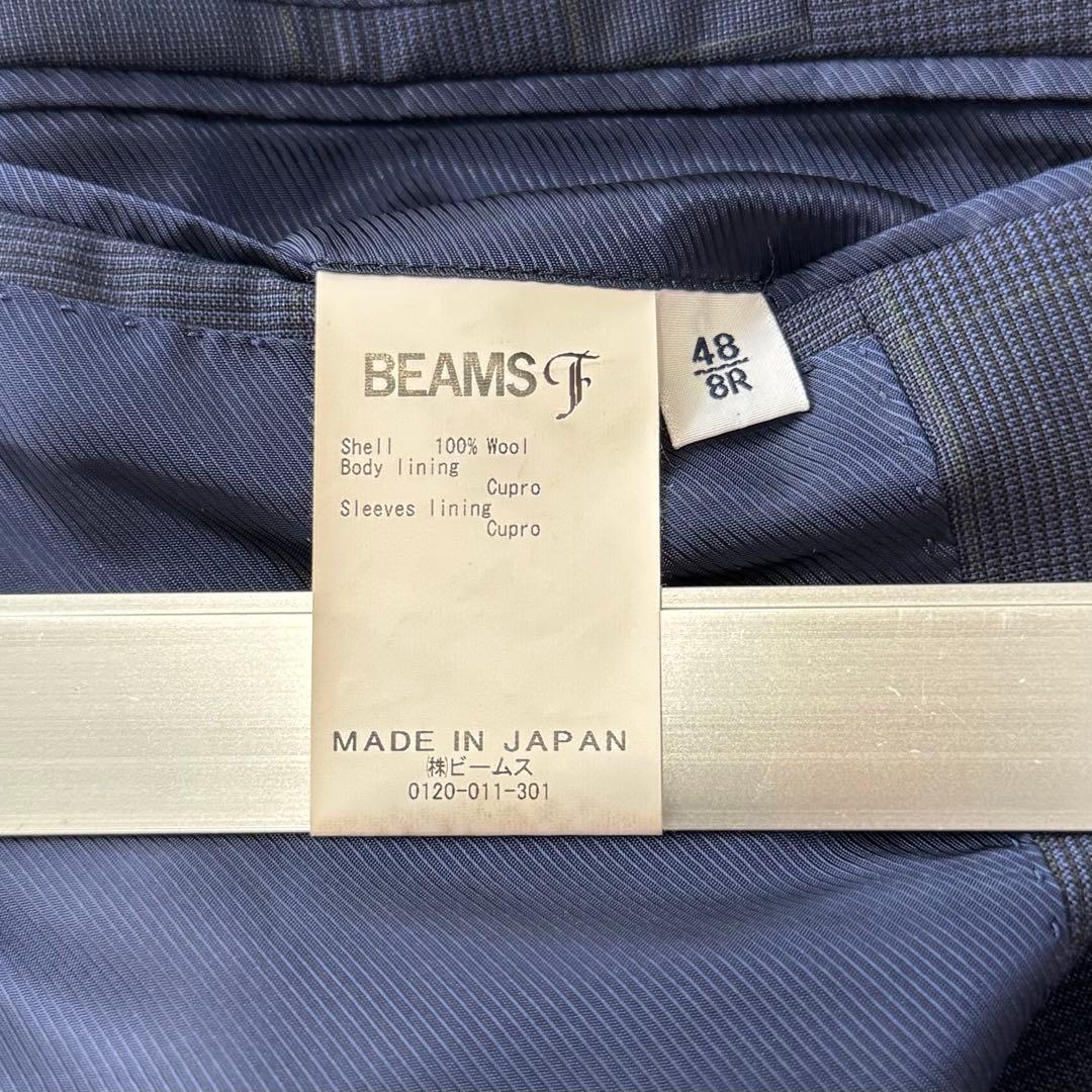 BEAMS F ビームスエフ ウール グレンチェック シングル ジャケット