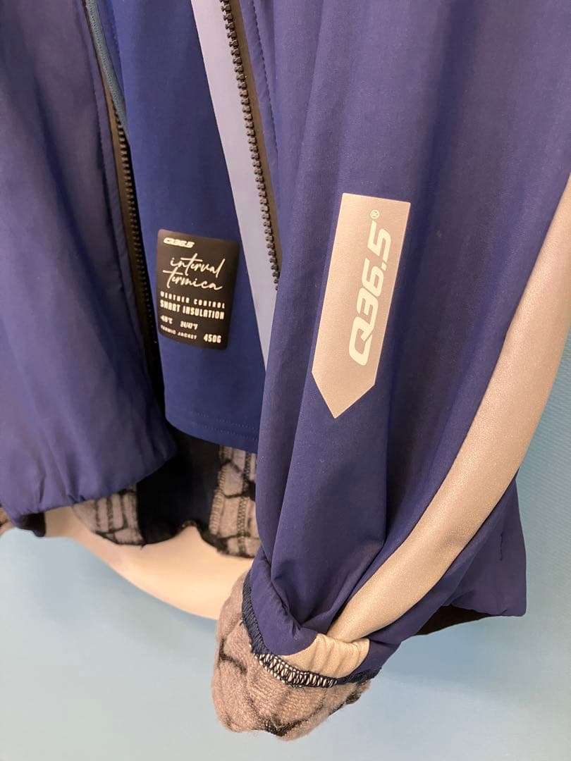 Q36.5 ダブル防風　サイクル　ジャケット　M ネイビー