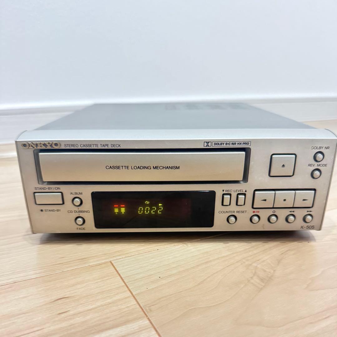 【希少】　ONKYO カセットテープデッキ　コンポ　K-505 動作確認済