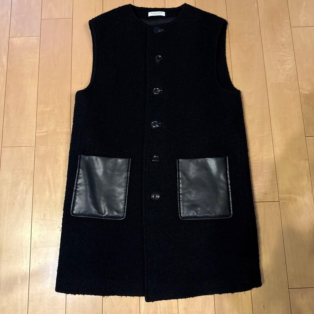 MACPHEE トゥモローランド　シープパイル クルーネックジレ