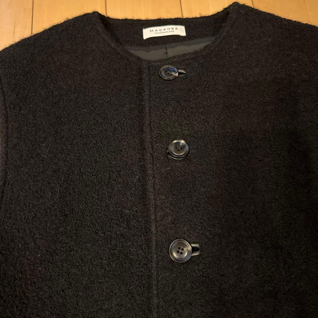 MACPHEE トゥモローランド　シープパイル クルーネックジレ