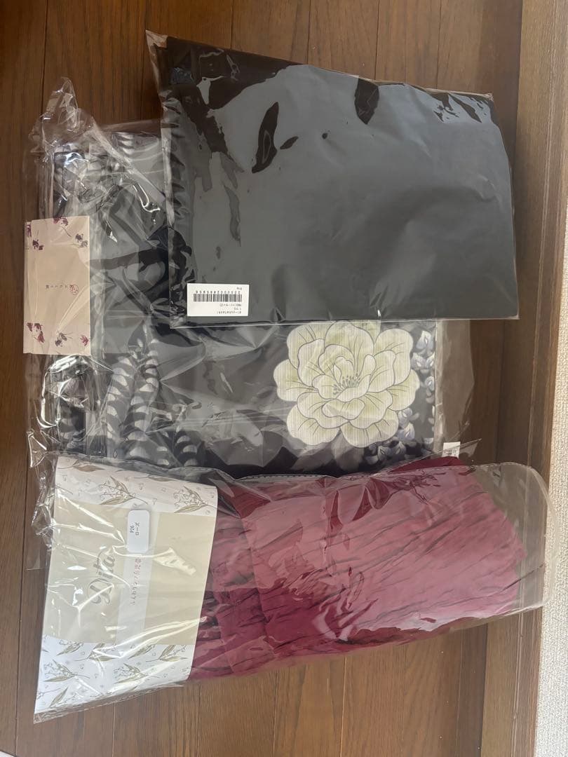 Dita 浴衣　凪の藤流れ（帯、兵児帯、下駄セット）