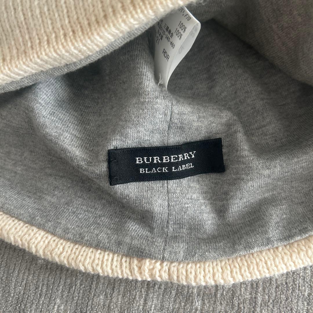 BURBERRY BLACK LABEL ニット帽 アイボリー