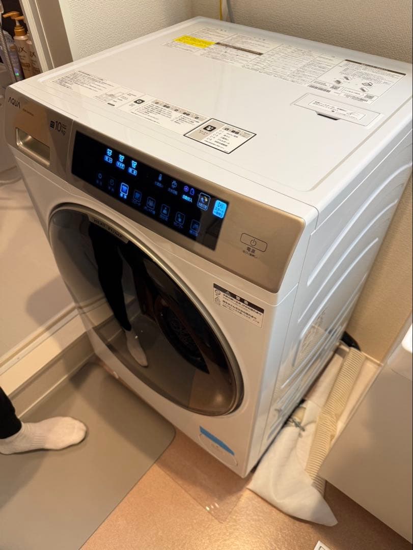 AQUA ドラム式洗濯乾燥機 10kg ホワイト