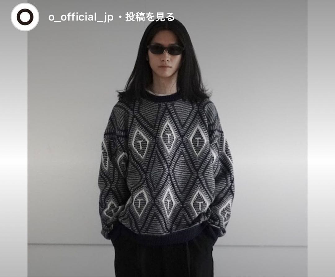 TTTMSW Diamond pull over knit セーター　ニット