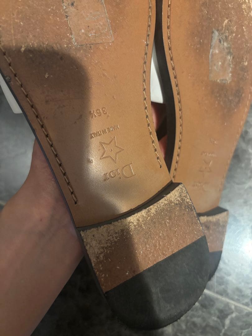 Christian Dior ロゴ入りサンダル 36 1/2