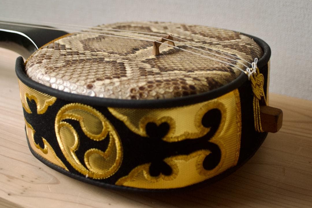 三線　沖縄　本皮強化張り ソフトケース付　初心者　三味線　送料込み