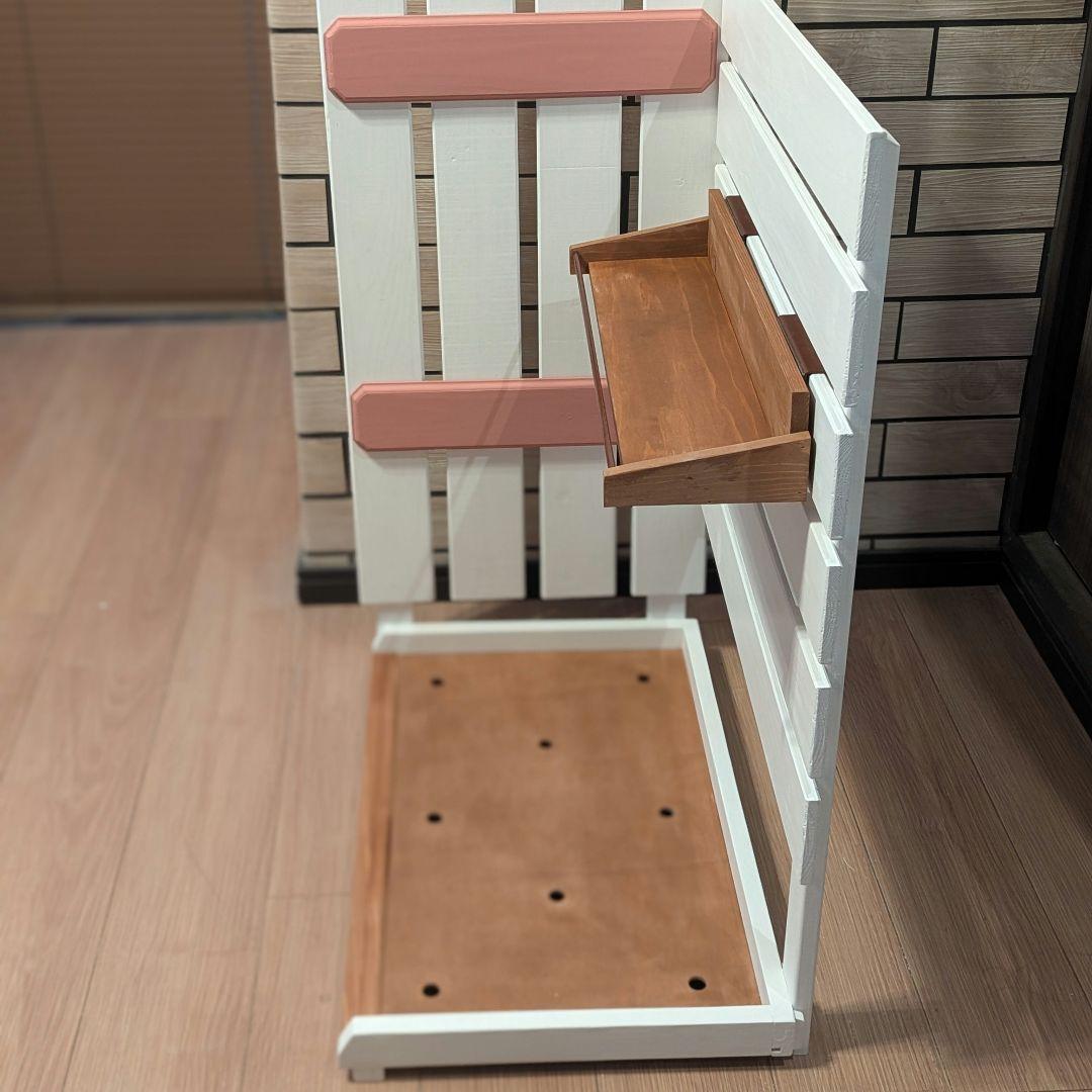 木製フェンス風 L型ラック