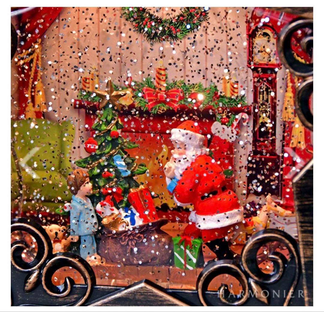 ハルモニア　スノードーム　リキッドスター　サンタ&キッド　HM-010656