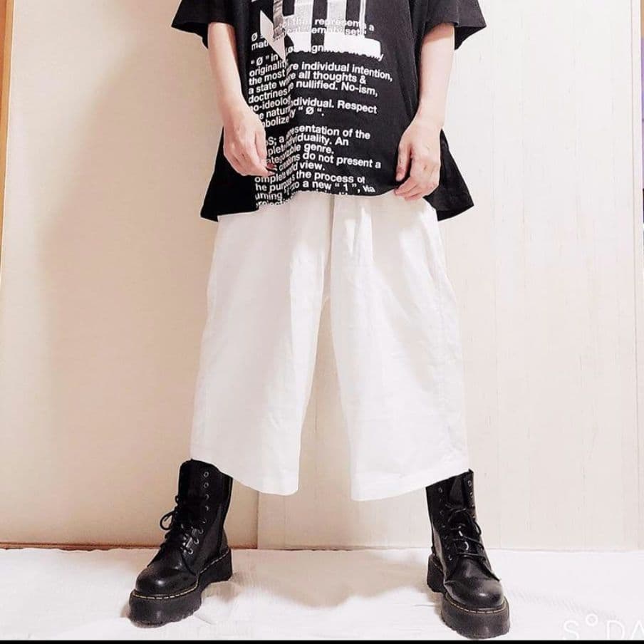 NO CONTROL AIR　ワイド サルエル ガウチョパンツ 白