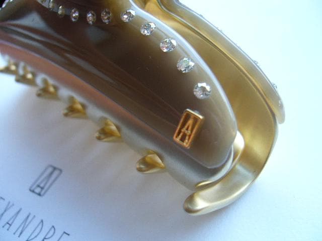 ☆新品☆アレクサンドルドゥパリ●希少✨限定色✨クリスタル付きヘアクリップ/M