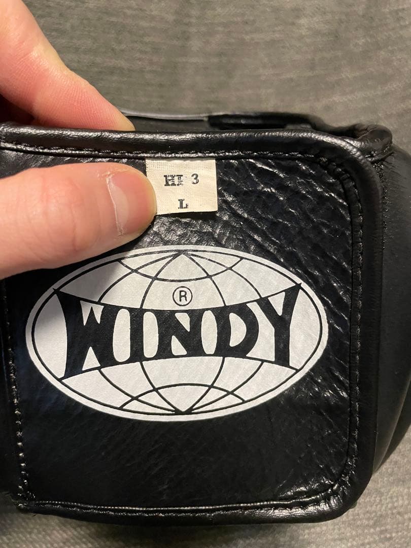 WINDY ボクシングヘッドギア Lサイズ　ブラック　黒　ウィンディ