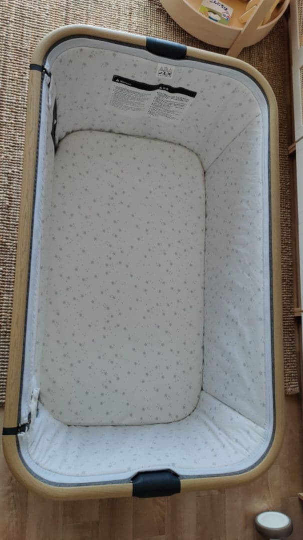 ベビーベッド グレー キャスター付きHZDMJ