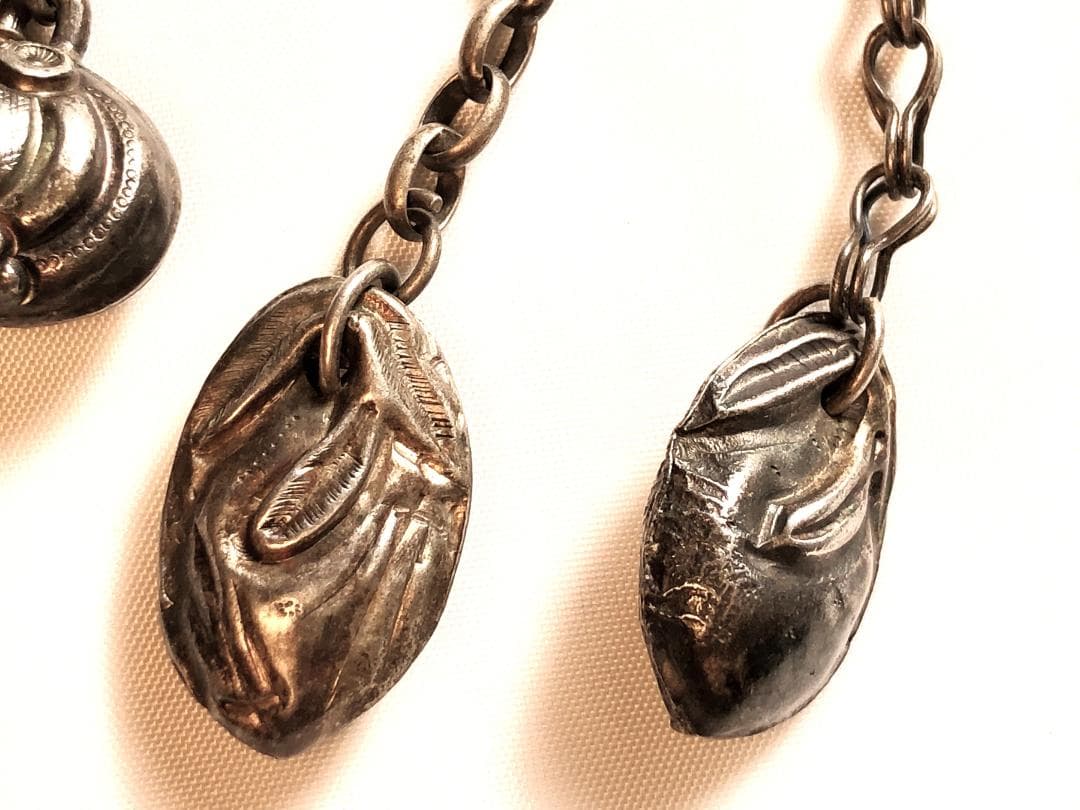 【 明~清代 银挂件 】　ペンダント　広州市文物　中華古玩