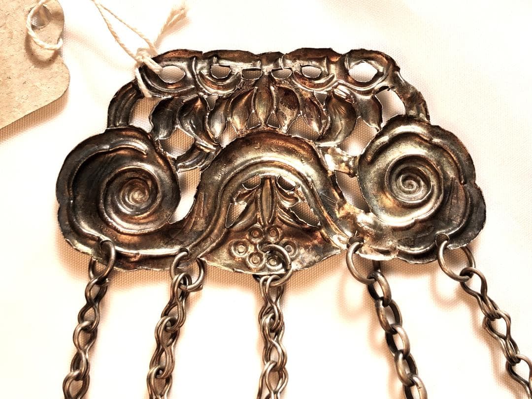 【 明~清代 银挂件 】　ペンダント　広州市文物　中華古玩