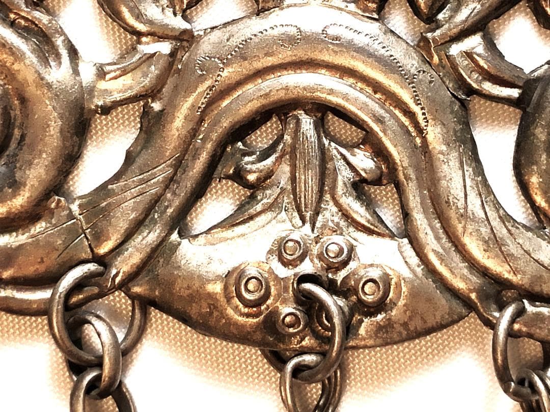 【 明~清代 银挂件 】　ペンダント　広州市文物　中華古玩