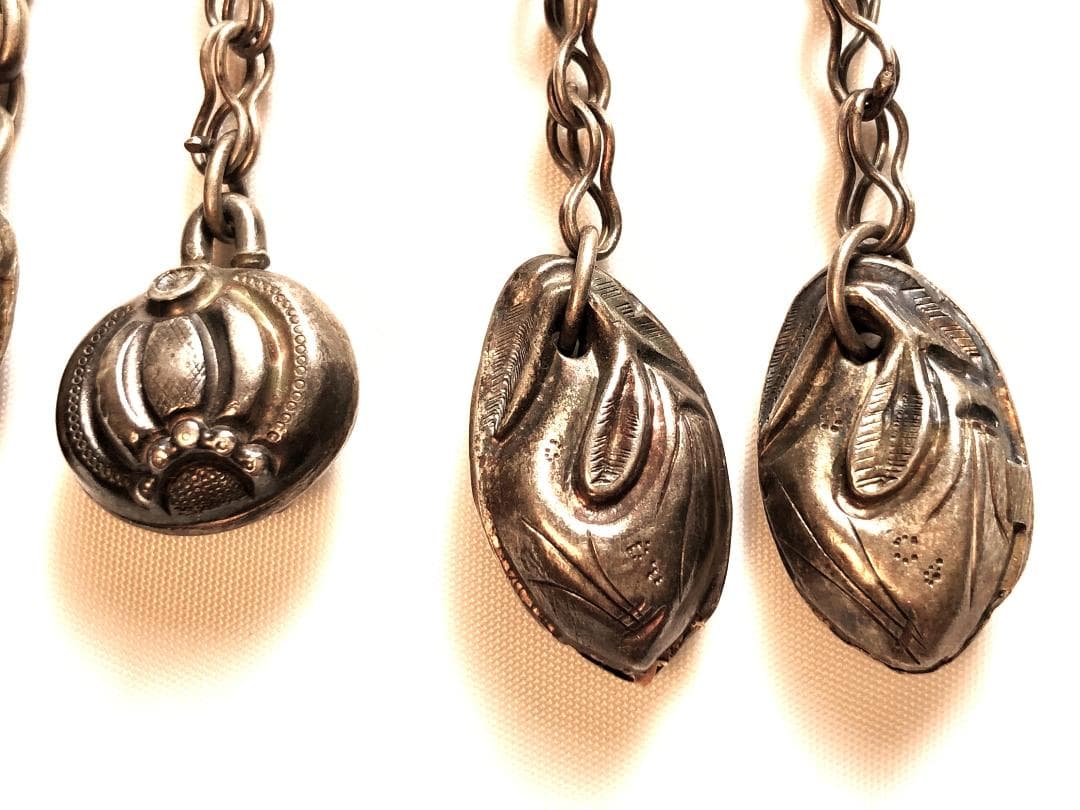 【 明~清代 银挂件 】　ペンダント　広州市文物　中華古玩