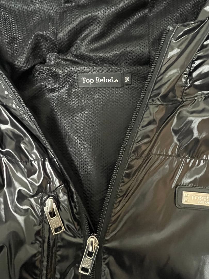 TOP REBEL ブラック ウインドブレーカー　防寒用