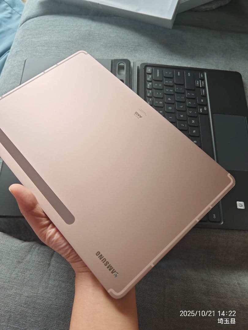 Galaxy Tab S7+ 5G 8gb+256GB ピンク キーボードカバー